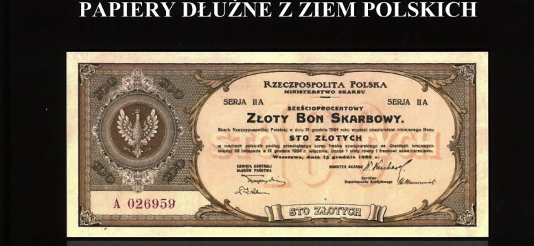Państwowe krótkoterminowe papiery dłużne z ziem polskich 1