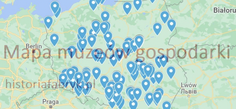 Mapa muzeów gospodarki